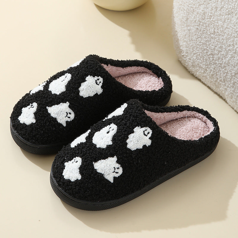 Wholesale Winter Halloween Home Comfortable Thick-soled Warm Indoor Couple Cotton Slippers